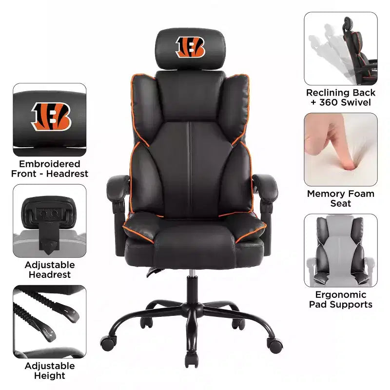 Sillón de oficina Champ de los Cincinnati Bengals de la NFL