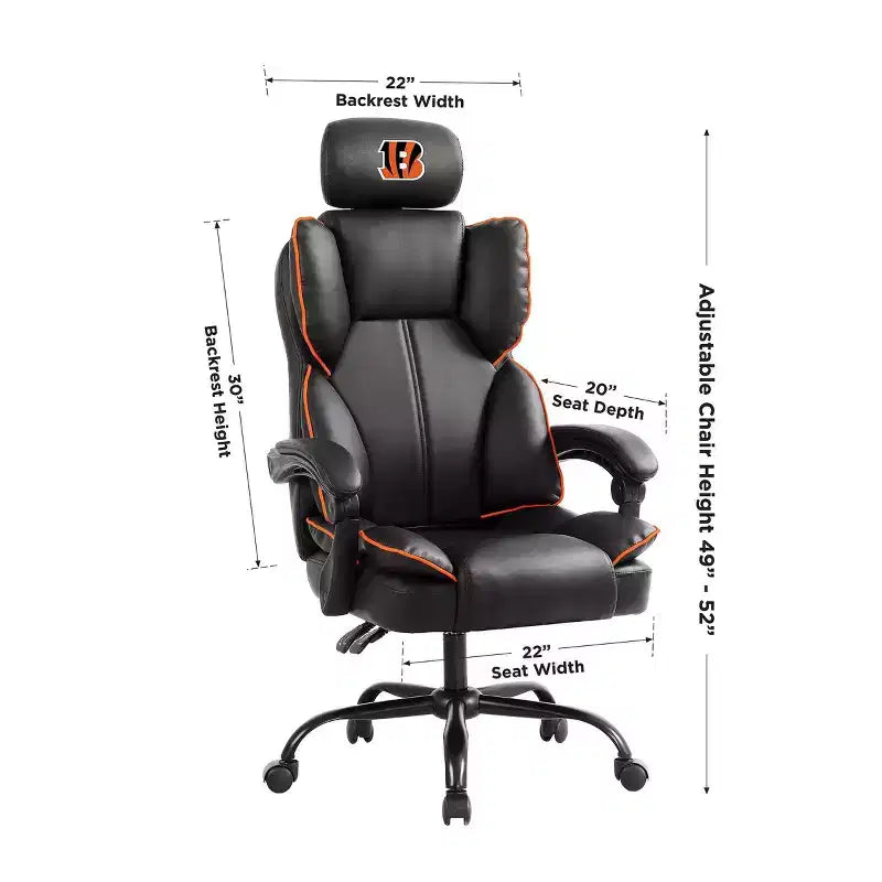 Sillón de oficina Champ de los Cincinnati Bengals de la NFL