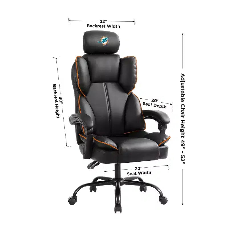Sillón de oficina del campeón de los Miami Dolphins de la NFL