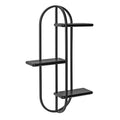 Kate & Laurel All Things Decor 18"x6"x30" Ramos Wood/Metal Accent Shelf Black: Modern Floating Storage, 3-Tier Design