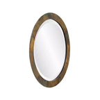 Espejo de pared redondo con marco de cobre: Decoración moderna, 40 cm de diámetro, no requiere montaje