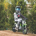 Razor SX350 Dirt Rocket McGrath Motocross Bicicleta eléctrica - Verde: Cuadro de acero, motor de 250W