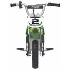 Razor SX350 Dirt Rocket McGrath Motocross Bicicleta eléctrica - Verde: Cuadro de acero, motor de 250W