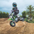 Razor SX350 Dirt Rocket McGrath Motocross Bicicleta eléctrica - Verde: Cuadro de acero, motor de 250W