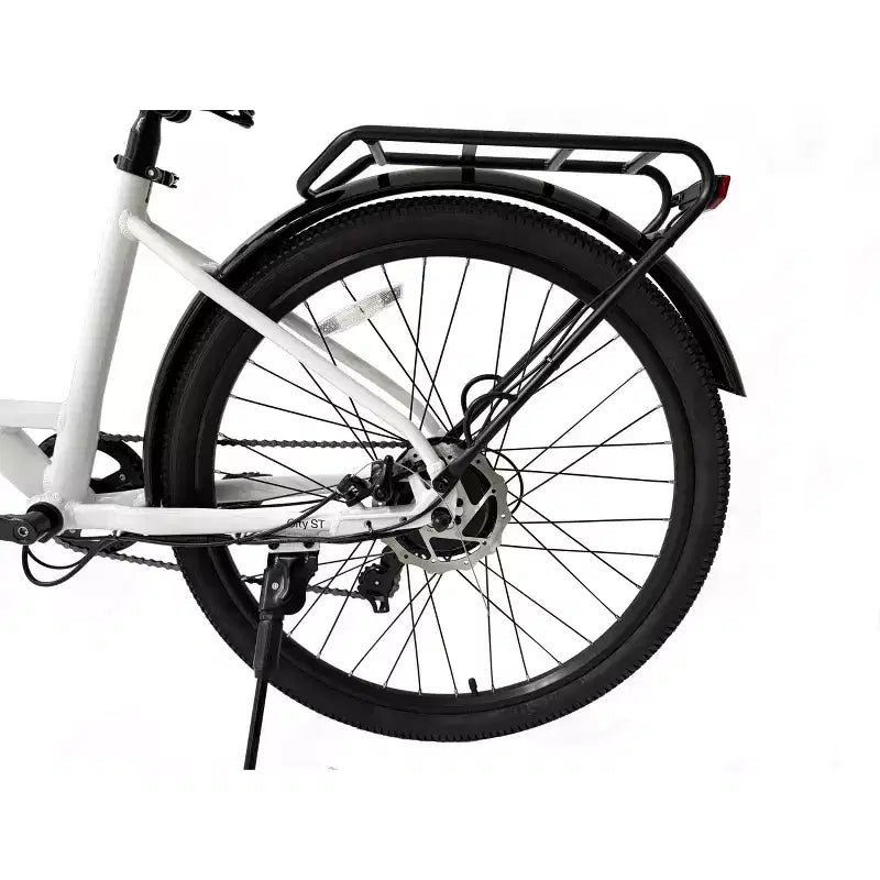 Bicicleta eléctrica tipo crucero Soar Adult City ST 350 de 27.5'' con cuadro de paso bajo