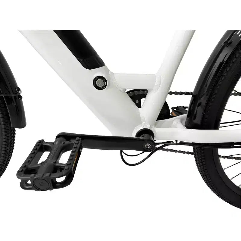 Bicicleta eléctrica tipo crucero Soar Adult City ST 350 de 27.5'' con cuadro de paso bajo