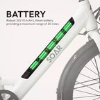 Bicicleta eléctrica tipo crucero Soar Adult City ST 350 de 27.5'' con cuadro de paso bajo