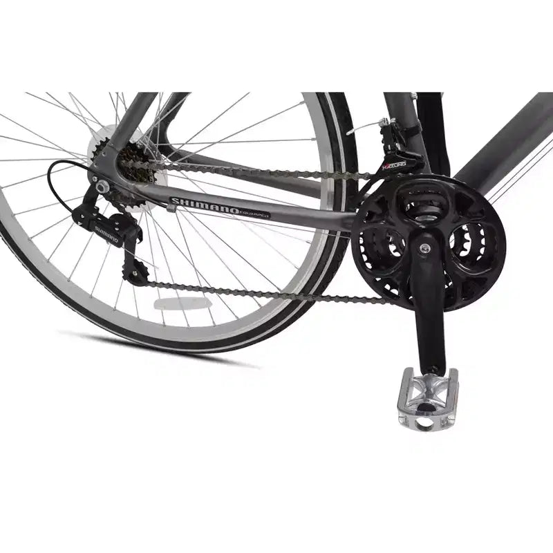 Bicicleta híbrida Kent Ridgeway Sport para hombre, rodado 700c/28", gris