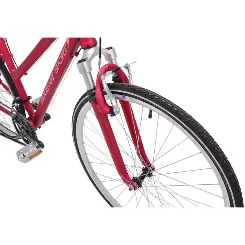 Bicicleta híbrida Kent para mujer Ridgeway Sport 700c/28" - Roja