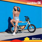 Patinete eléctrico Razor Rambler Step Over - Beige: motor de 350 W, velocidad de 25 km/h