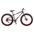 Bicicleta de montaña Mongoose para hombre, con neumáticos anchos de 26", modelo Dolomite - Azul marino/rojo