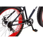 Bicicleta de montaña Mongoose para hombre, con neumáticos anchos de 26", modelo Dolomite - Azul marino/rojo