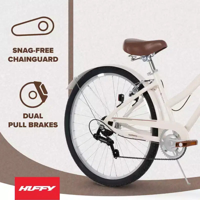 Bicicleta de paseo Huffy Sienna de 27,5" L - Crema