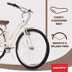 Bicicleta de paseo Huffy Sienna de 27,5" L - Crema