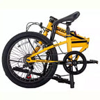 Bicicleta plegable ZiZZO Ferro 7 velocidades de acero de 20 pulgadas - Amarilla