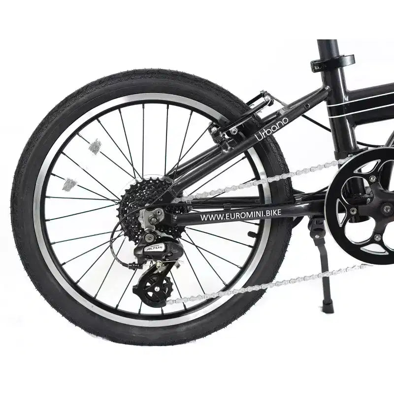 Bicicleta plegable de aluminio ZiZZO Urbano de 8 velocidades y 20" - Gris
