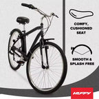 Bicicleta cómoda Huffy Sienna de 27.5" para mujer - Negra