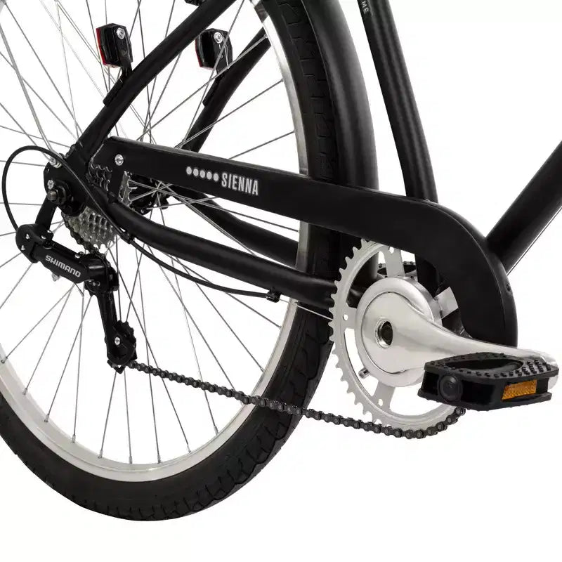 Bicicleta cómoda Huffy Sienna de 27.5" para mujer - Negra