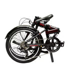 Bicicleta plegable de aluminio ZiZZO Via de 20" y 7 velocidades - Negra