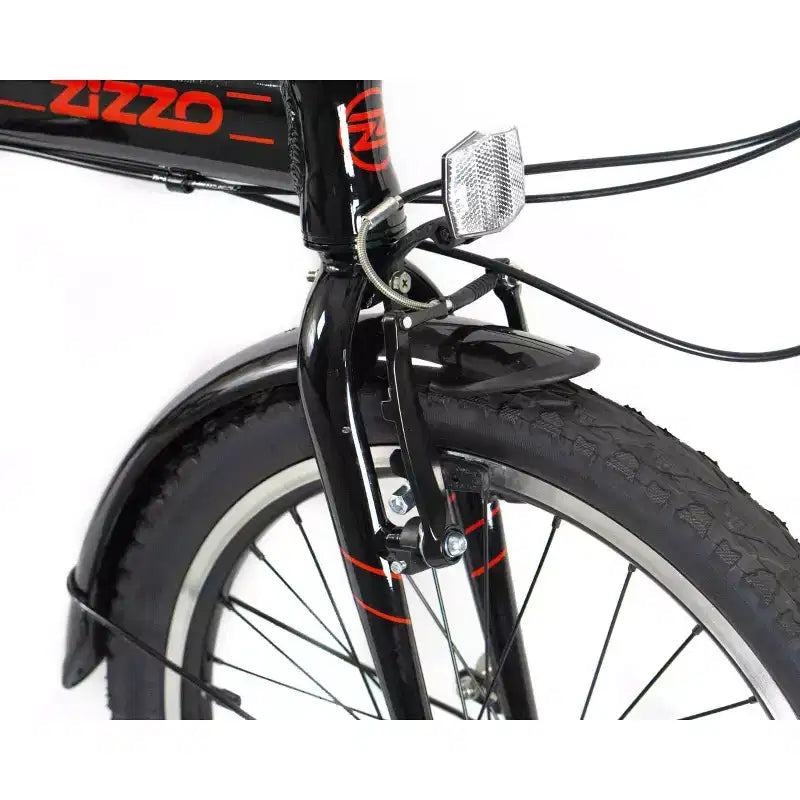 Bicicleta plegable de aluminio ZiZZO Via de 20" y 7 velocidades - Negra