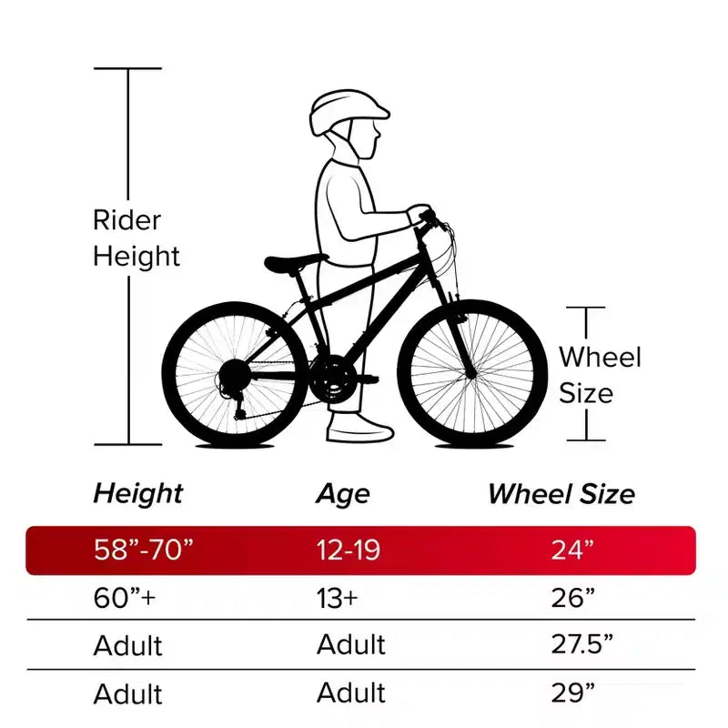 Bicicleta de confort Huffy Sienna de 24" y varias velocidades - Berenjena brillante