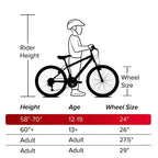 Bicicleta de confort Huffy Sienna de 24" y varias velocidades - Berenjena brillante