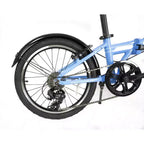 Bicicleta plegable ZiZZO Via de aluminio de 7 velocidades y 20" - Azul Cielo