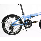Bicicleta plegable ZiZZO Via de aluminio de 7 velocidades y 20" - Azul Cielo