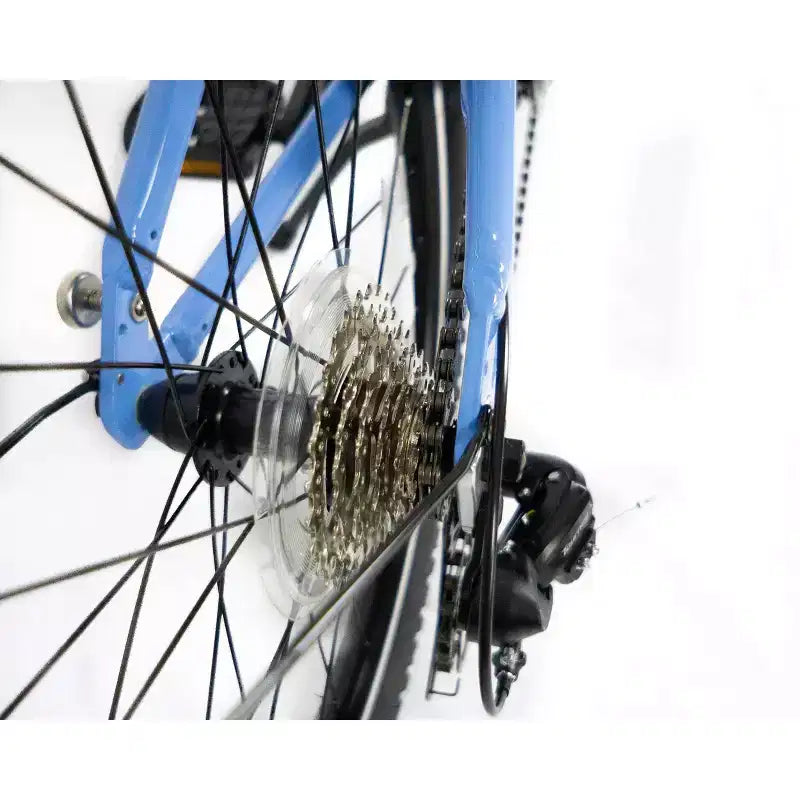 Bicicleta plegable ZiZZO Via de aluminio de 7 velocidades y 20" - Azul Cielo