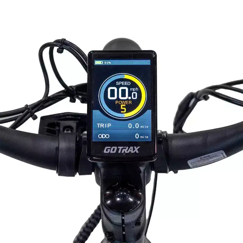 Bicicleta eléctrica híbrida GOTRAX para adultos con neumáticos gruesos de 26 pulgadas y cuadro bajo - Verde