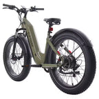 Bicicleta eléctrica híbrida GOTRAX para adultos con neumáticos gruesos de 26 pulgadas y cuadro bajo - Verde