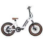 Bicicleta eléctrica plegable Gotrax Adult F5 de 20" con cuadro bajo, color blanco