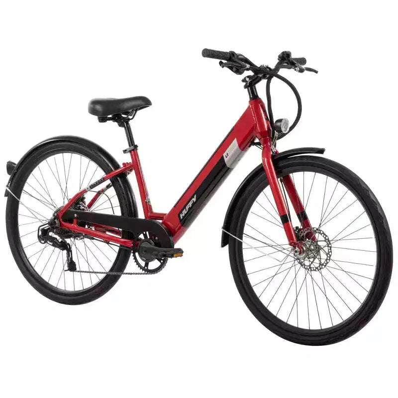 Bicicleta eléctrica Huffy Lyndon Step-Through - Ruedas de 27.5" - 20 MPH - 36V - Roja