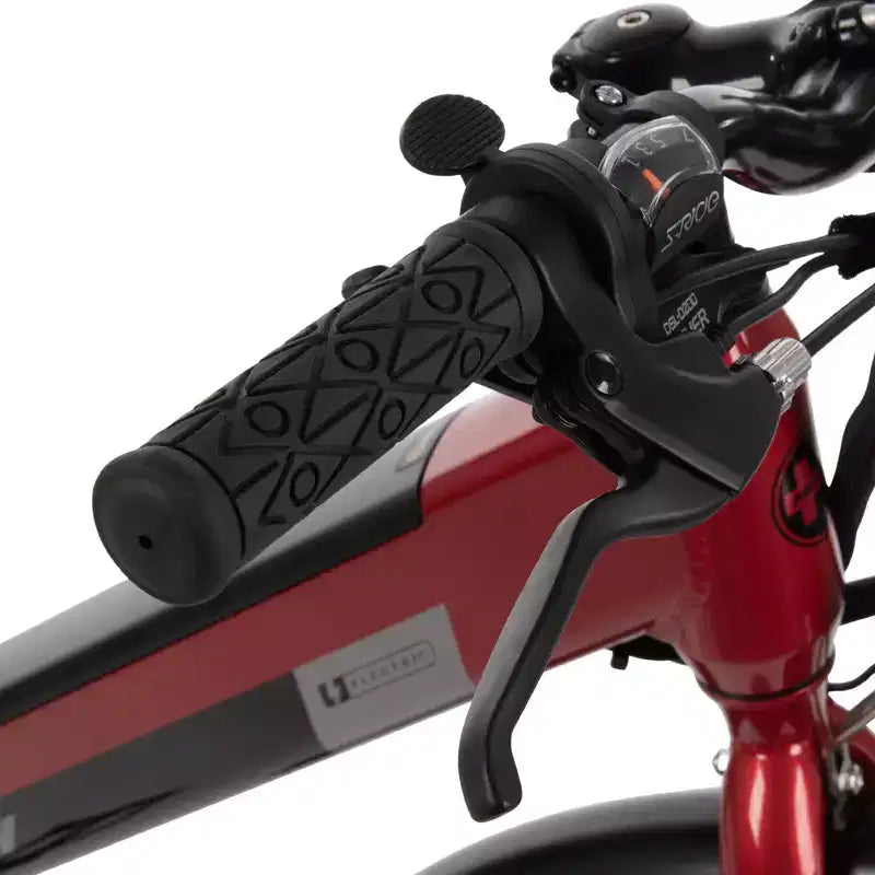Bicicleta eléctrica Huffy Lyndon Step-Through - Ruedas de 27.5" - 20 MPH - 36V - Roja