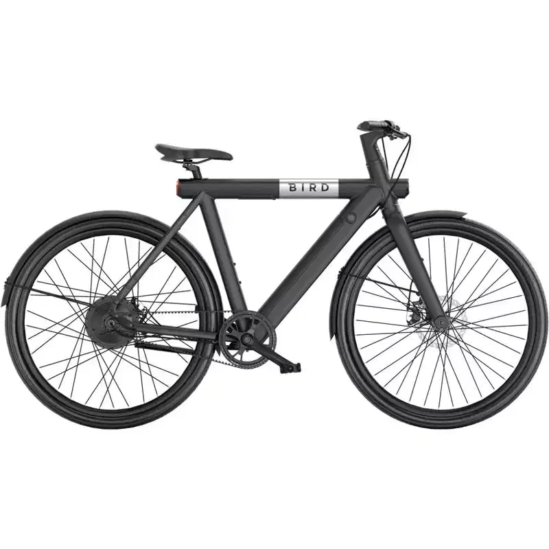 Bicicleta Híbrida Eléctrica Bird Adulto A Frame de 28" con Cuadro Bajo - Negro: Cuadro de Aluminio, Velocidad Máxima 32 km/h
