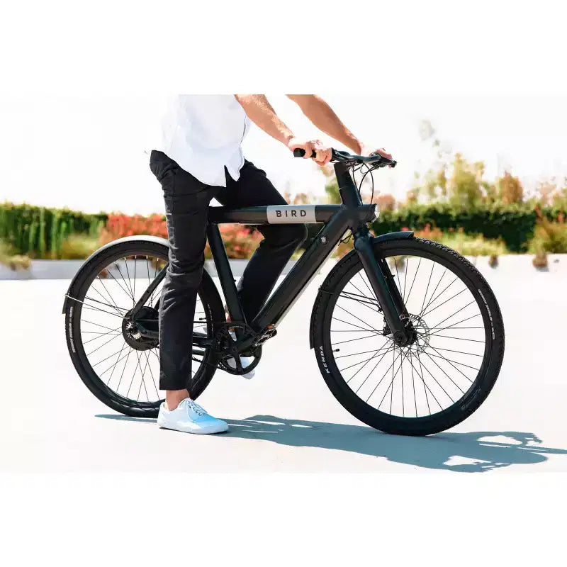 Bicicleta Híbrida Eléctrica Bird Adulto A Frame de 28" con Cuadro Bajo - Negro: Cuadro de Aluminio, Velocidad Máxima 32 km/h