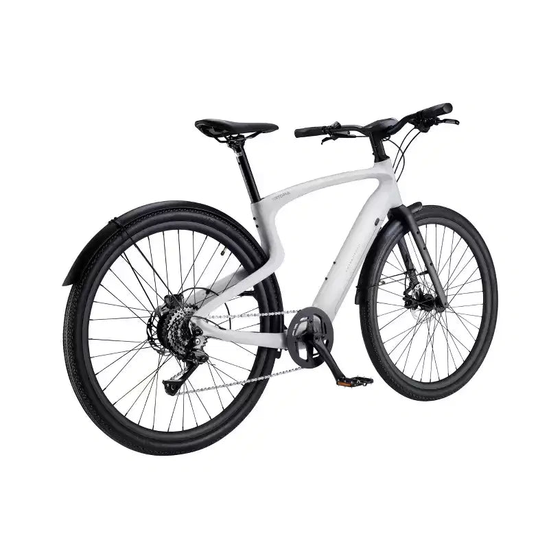 Bicicleta Eléctrica de Paseo Urtopia Adult Carbon 1 Pro Inteligente de 27.64'' con Barra Alta - Blanca S