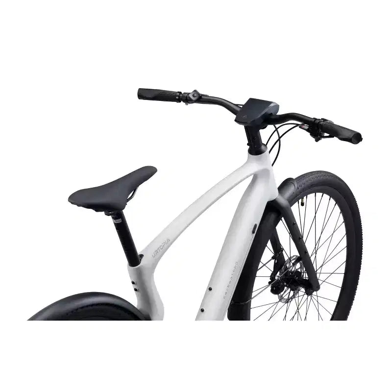 Bicicleta Eléctrica de Paseo Urtopia Adult Carbon 1 Pro Inteligente de 27.64'' con Barra Alta - Blanca S
