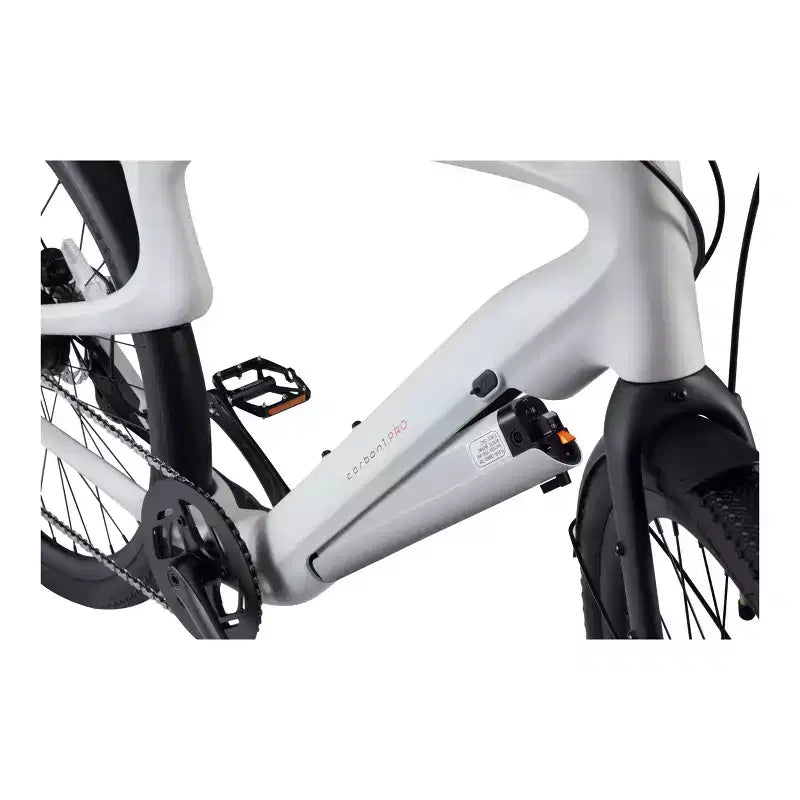 Bicicleta Eléctrica de Paseo Urtopia Adult Carbon 1 Pro Inteligente de 27.64'' con Barra Alta - Blanca S