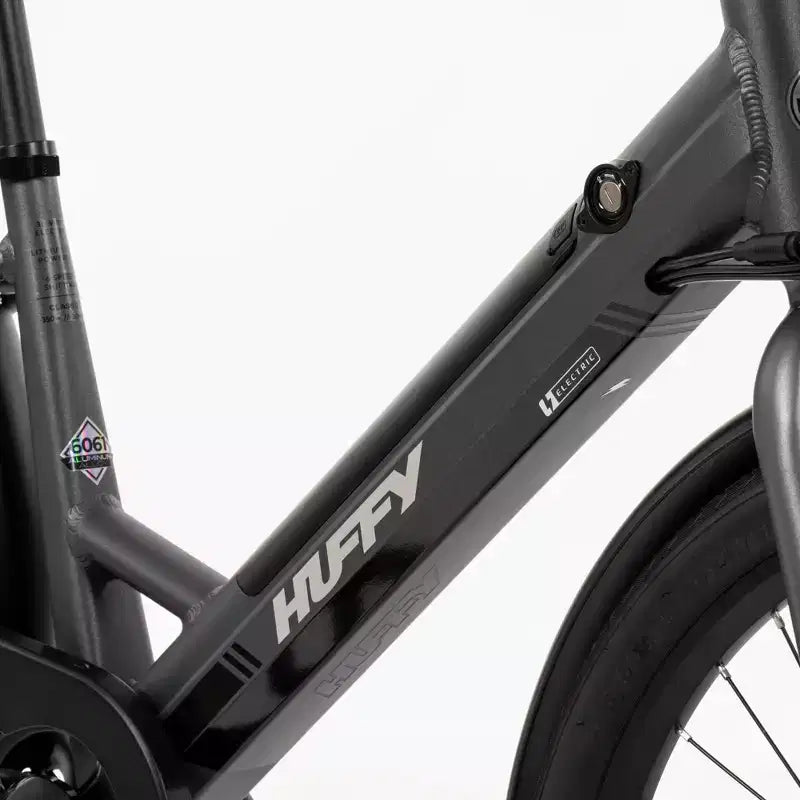 Bicicleta eléctrica Huffy Vienna de 27.5" y 36 V para adultos - Gris mate