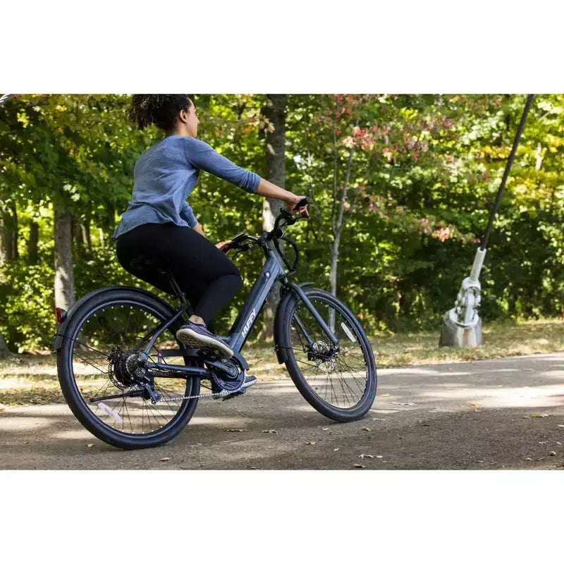 Bicicleta eléctrica Huffy Vienna de 27.5" y 36 V para adultos - Gris mate