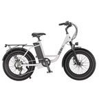 Bicicleta eléctrica tipo crucero Hiboy Adult EX6 de 20" con cuadro bajo - Blanca