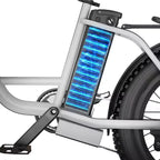 Bicicleta eléctrica tipo crucero Hiboy Adult EX6 de 20" con cuadro bajo - Blanca