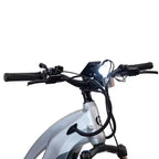 Bicicleta Híbrida Eléctrica GOTRAX de 26" con Neumático Ancho y Cuadro Abierto para Adultos - Plateada