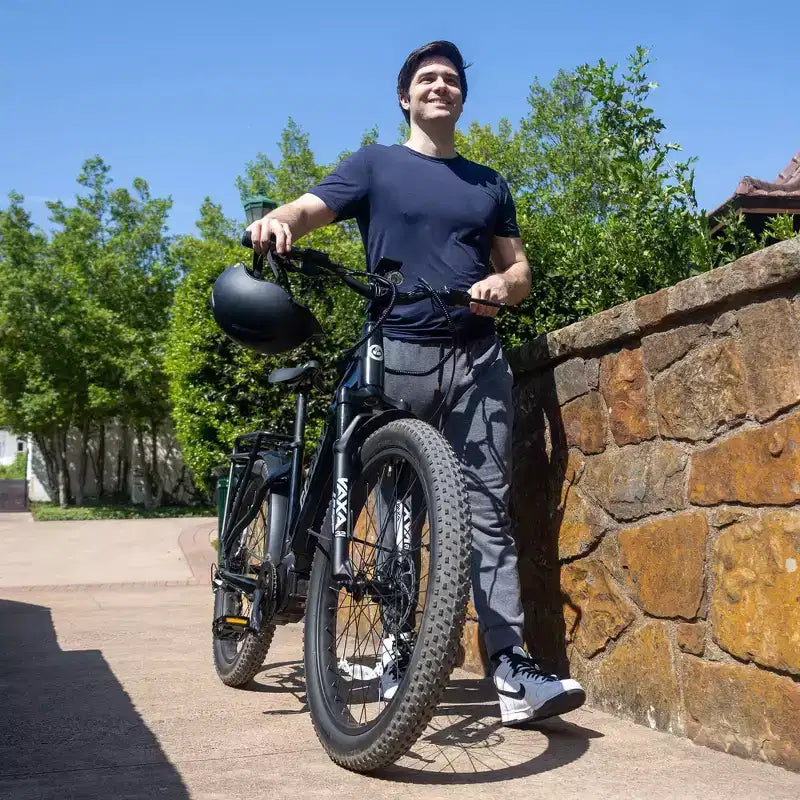 Bicicleta híbrida eléctrica GOTRAX Adult MX1 Mid Drive de 27.5" con cuadro bajo - Negra
