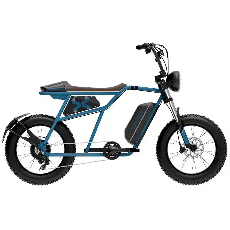 Bicicleta eléctrica tipo crucero Hover 1 Adult Altai R500 de 20" con barra alta - Azul