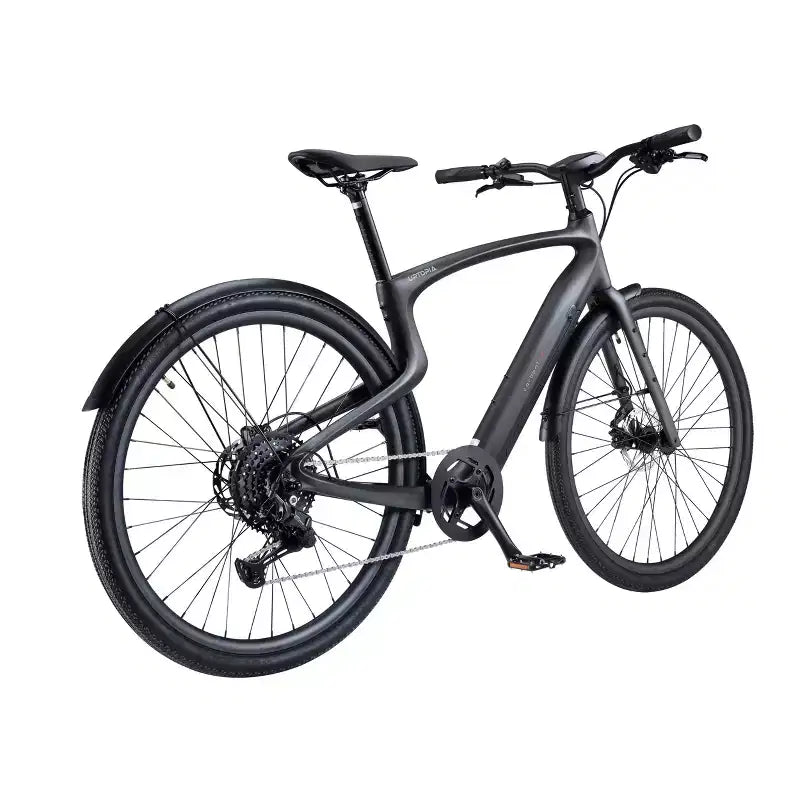 Bicicleta crucero eléctrica inteligente Urtopia Adult Carbon 1 Pro Step-Over de 27,64'' - Negro S