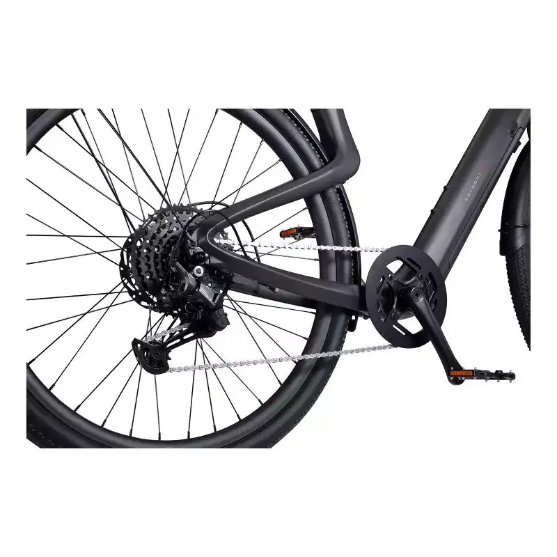 Bicicleta crucero eléctrica inteligente Urtopia Adult Carbon 1 Pro Step-Over de 27,64'' - Negro S