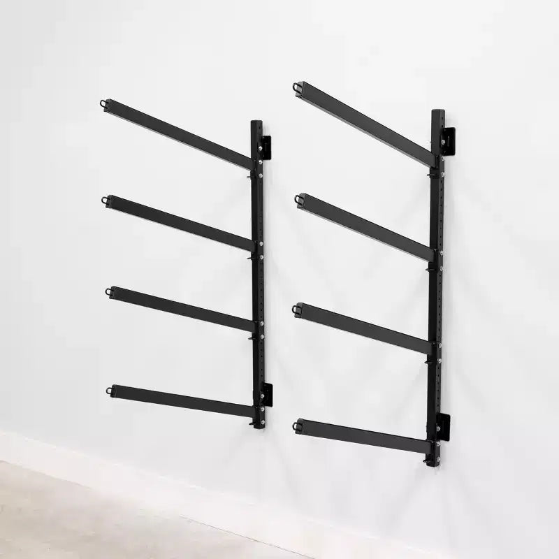 Soporte de pared para kayak de exterior – 4 niveles, brazos ajustables, acero resistente a la intemperie