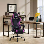 Silla gaming BestMassage Silla de escritorio para oficina, silla de ordenador con reposapiés y soporte lumbar